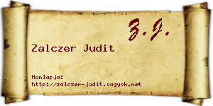 Zalczer Judit névjegykártya